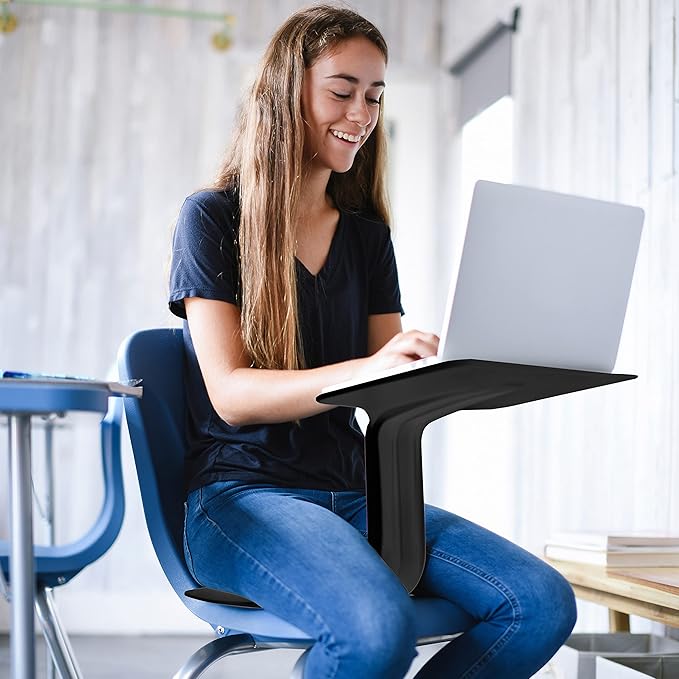 ECR4Kids The Surf Portable Lap Desk, Flexible Seating, Black, 10-Pack