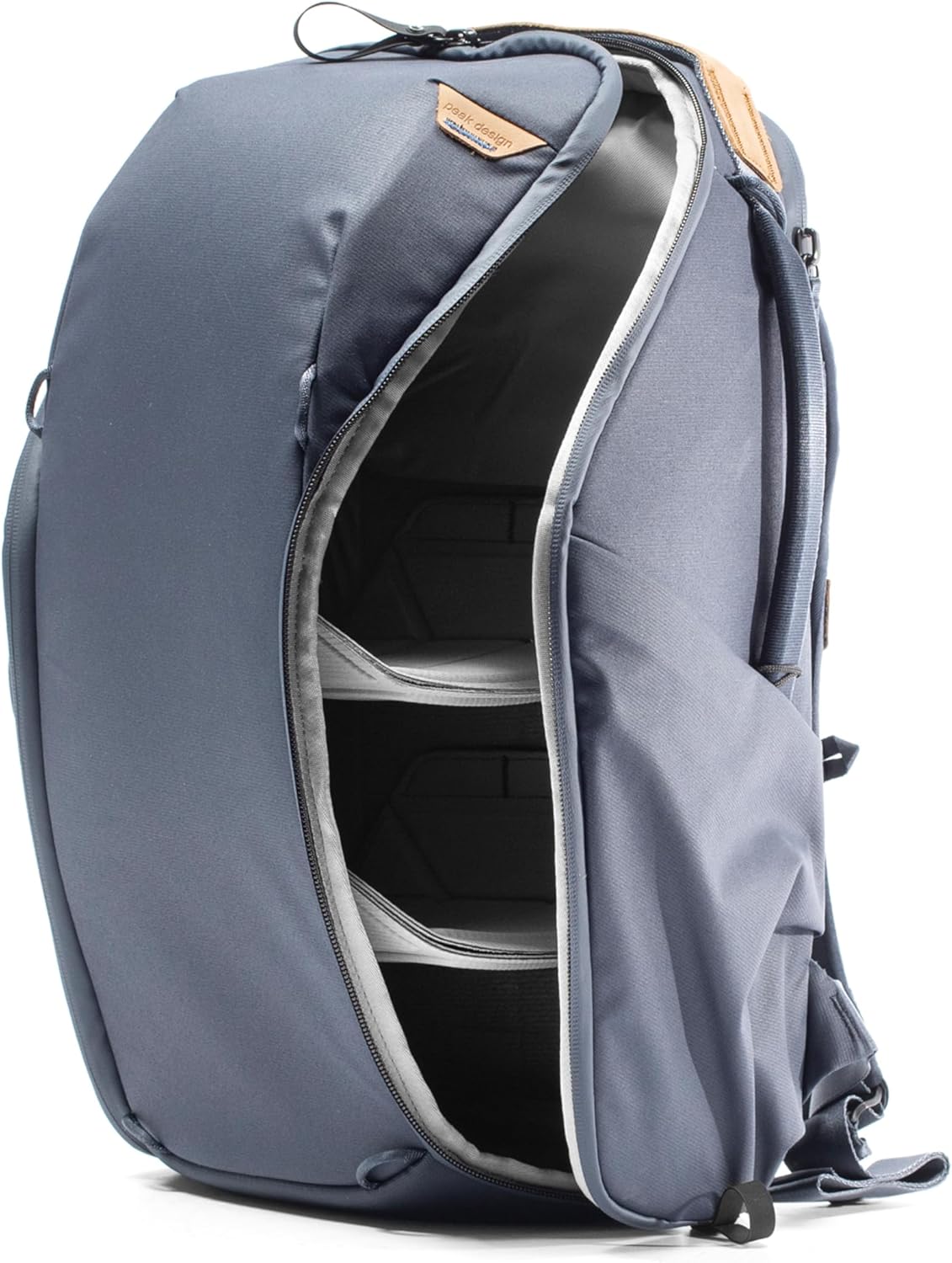 Peak Design Everyday Backpack Zip 20L, Midnight, 270-Degree Zip, Dual Side Pockets, FlexFold Dividers, Fits 15" Laptop, For Camera Carry, Daily Commutes or Travel, Versatile Backpack for Men and Women