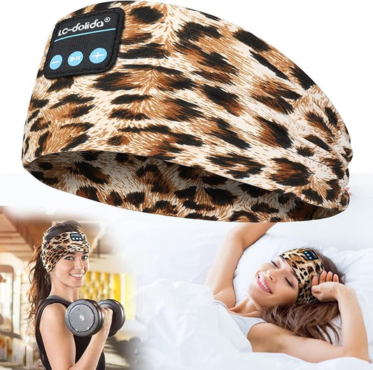 LC-dolida Sleep Headphones Bluetooth, Sleep Headphones Sleep with Thin HD Stereo Speakers Perfect for Side Sleepers, Sport, Yoga, Travel Best Gift Ideas Perfect for Sports