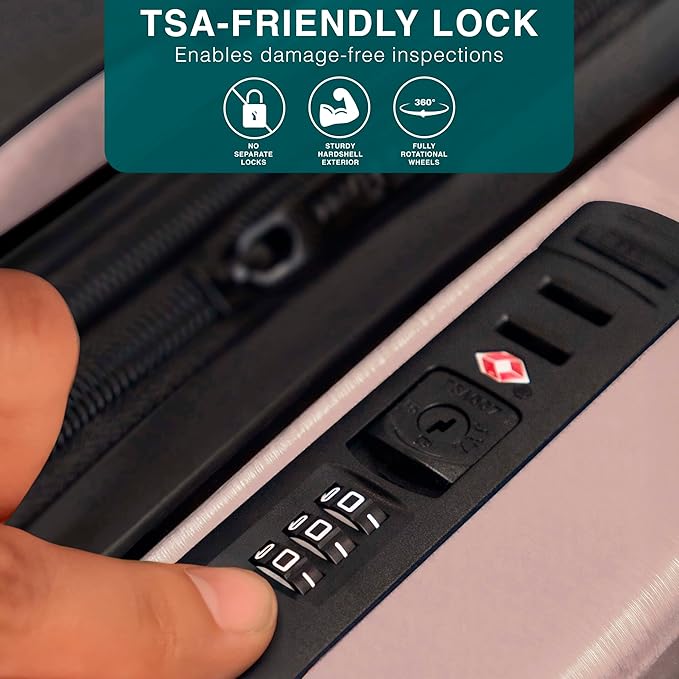 28 Inch Luggage with Spinner Wheels, Hard Shell Suitcase with TSA Locks for Luggage, Travel Large Suitcase, Expandable Hard Shell Suitcases, Pink