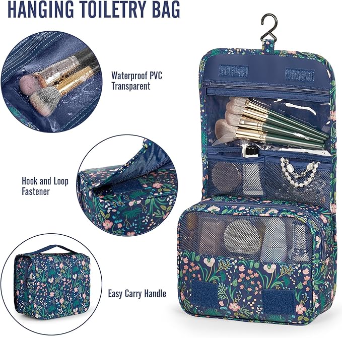 Veken 10 Set Packing Cubes for Travel Essential, Suitcase Organizer Bags in 4 Sizes, Carry-On Luggage Accessories with Large Laundry & Hanging Toiletry Bag, Must-Have for Airplane, Road Trip & Camping