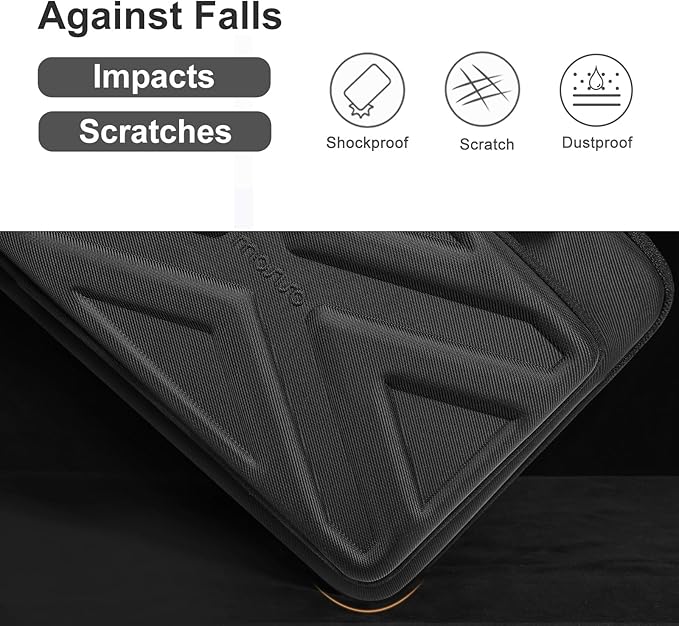 MOSISO Hard Shell Laptop Case for Men Women,15-15.6 inch Computer Bag Compatible with MacBook, HP, Dell, Lenovo, Asus, Notebook,16 inch Laptop Bag with Front Pocket & Shoulder Strap, Black