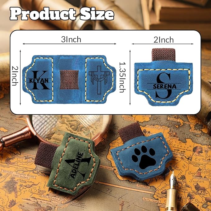 Custom Bygone Mark Bookmark with Pen Holder, Personalized Magnetic Leather Bookmarks, Magnetic Pen Holder Bookmark Best Gifts for Reading Women Book Lovers Travelers Notebook Accessories