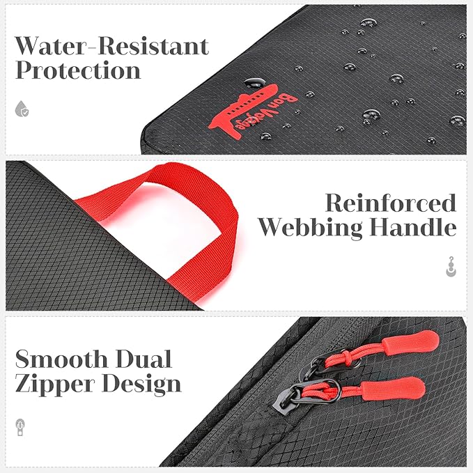 6 Set Compression Packing Cubes for Travel, 3 Sizes (5+1) for Carry-On Travel, Waterproof Compression Packing Cubes Set with Laundry Bag & Luggage Organizer (Black)