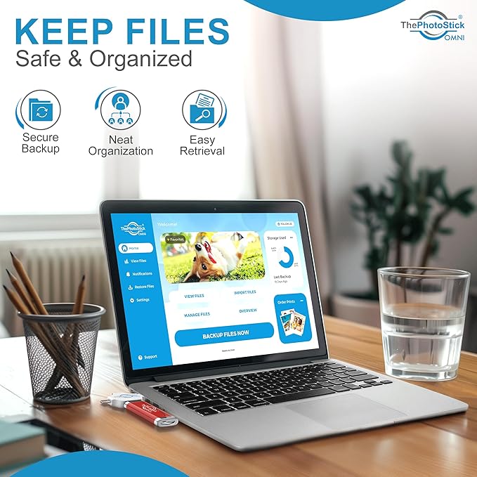 ThePhotoStick® Omni 512GB - Secure Photo & Video Backup and Transfer | Digital File Organization | USB & Multiport Connection for Phones, Tablets and Computers | Portable Memory | External Storage