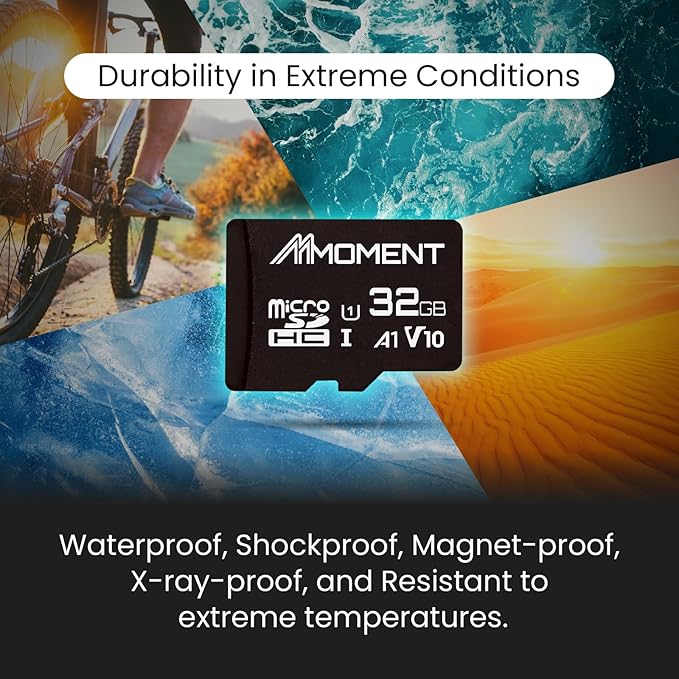 MMOMENT 32GB Micro SD Card, A1, UHS-I, U1, V10, Class 10 Compatible, Read Speed Up to 90 MB/s, SD Adapter Included