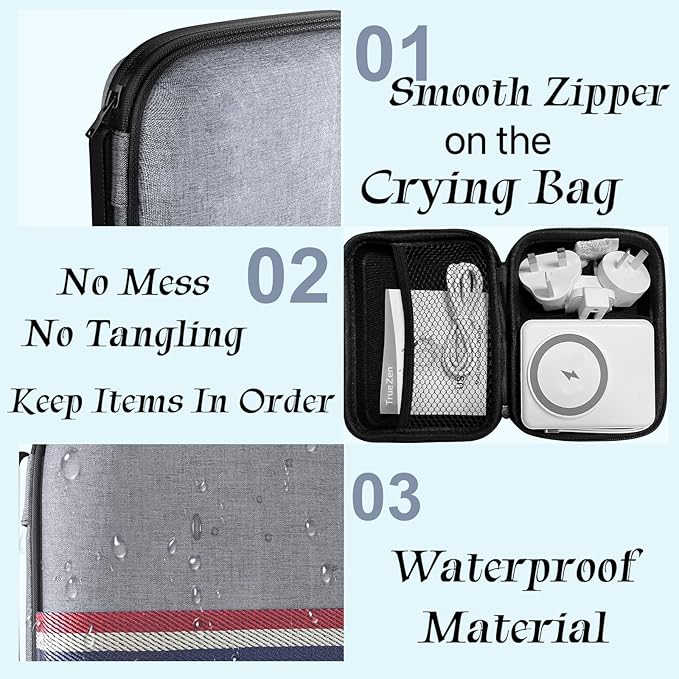 for Magsafe Battery Pack, 10000mAh Magnetic Portable Charger with USB C Cable, Travel Power Bank with Wall Plug Charger Block,Wireless Power Bank for iPhone 16/15/14/13/12/11 Series,Google,Galaxy