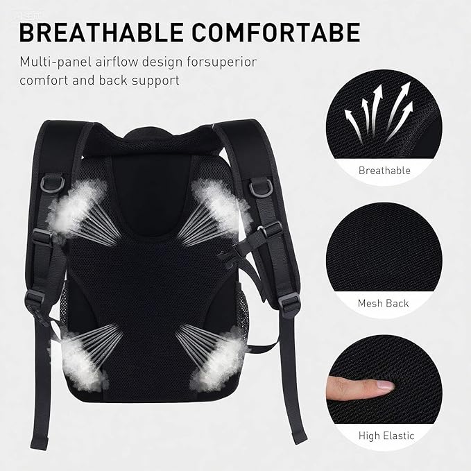 20L Lightweight Hiking Backpack for Men & Women – Small Travel Daypack with Phone Pocket – Durable & Compact for Hiking,Traveling,Camping,and Outdoor Adventure,Black