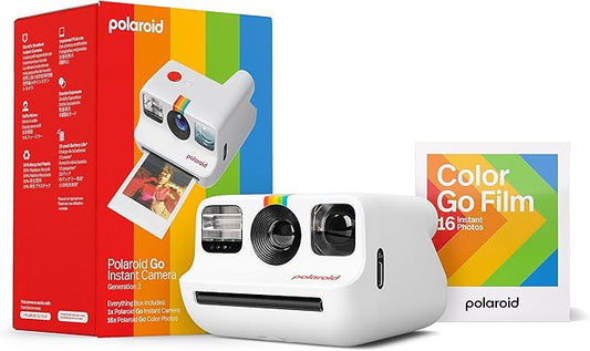 Polaroid Go Generation 2 - Mini Instant Camera + Film Bundle (16 Photos Included) - White (6282)