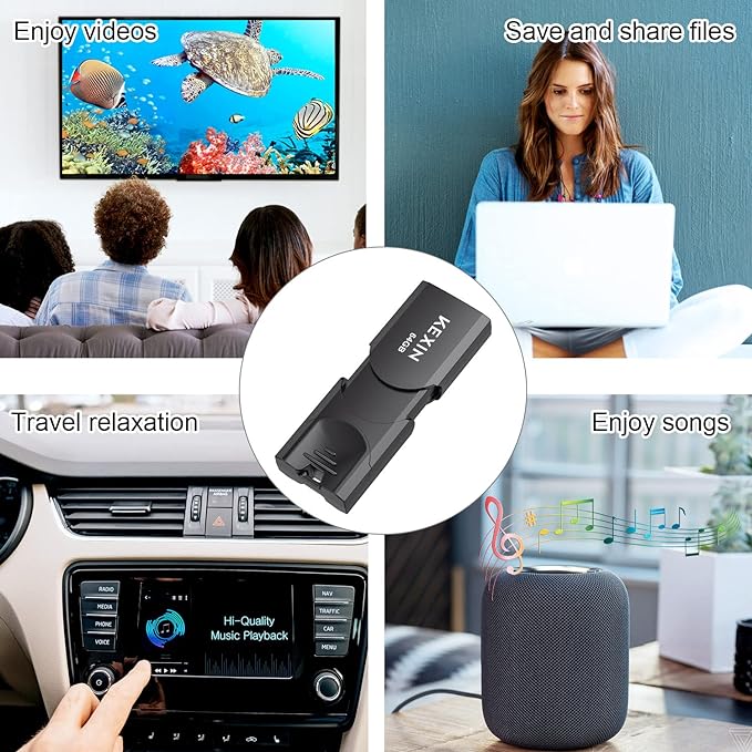 KEXIN Flash Drive 64GB USB 3.0 Flash Drive 64 GB Thumb Drive 5 Pack Memory Stick USB Drive Data Storage Jump Drive Colorful(64G 5-Pack)