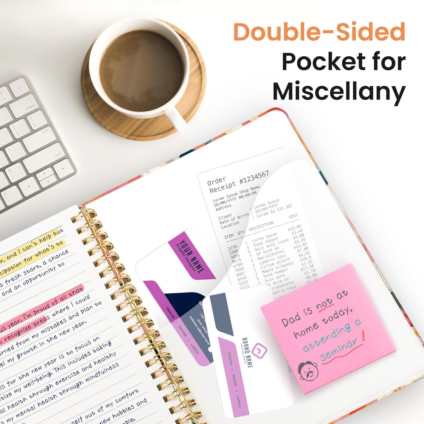 Lined Spiral Journal Notebook for Women, Cute A5 College Ruled Hardcover Notebook for Work & Note Taking, Aesthetic Pretty Journal for Writing, 140 Pages, Pastel Garden