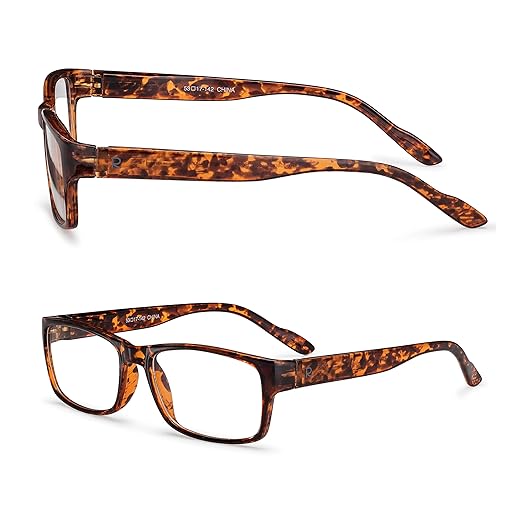 Readerest 3.5 Blue Light Reading Glasses - Lightweight Computer Glasses - Eye Strain, UV Glare Protection (Tortoise)