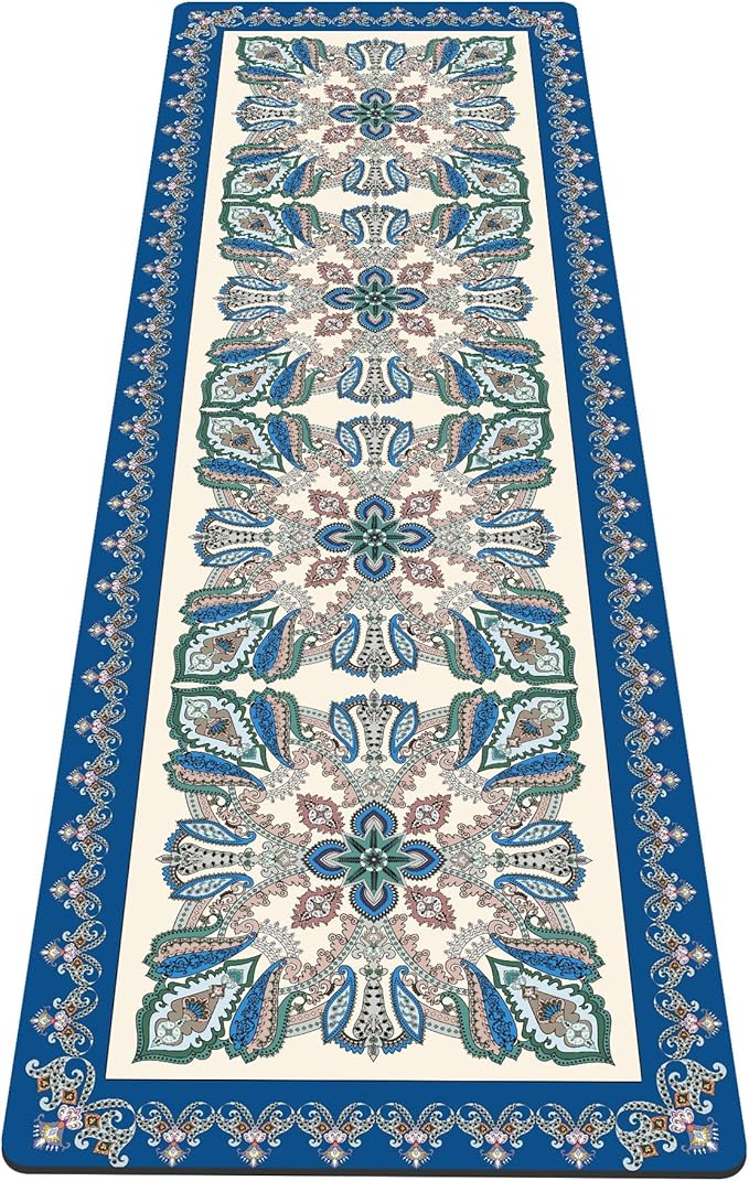 nuveti Yoga Mat Print Extra Thick TPE Non Slip Fitness Exercise Mat with Carrying Bag,72"x24" Extra Thick 6MM Exercise & Workout Mat for Yoga, Pilates Fitness and Floor Exercises