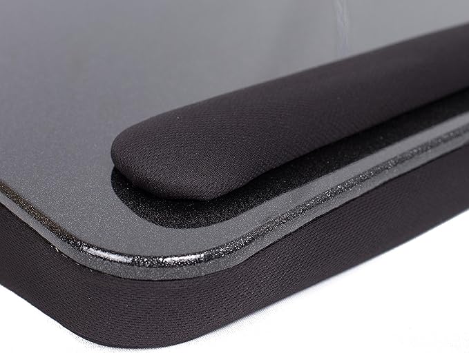Sofia + Sam Lap Desk with USB Light (Black) | Memory Foam Cushion | Supports Laptops Up to 17 Inches