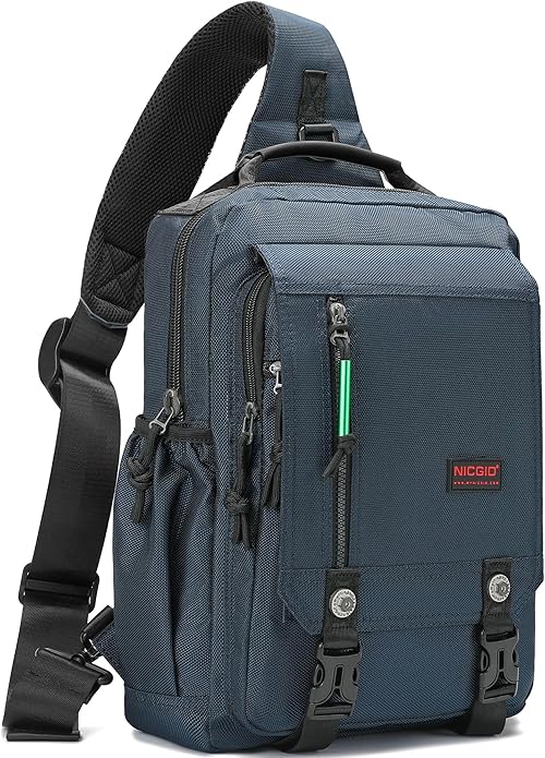 NICGID Sling Bags Chest Shoulder Backpacks, 12.5'' 13.3'' 14.1'' 15.6''Laptop Backpack Crossbody Messenger Bag Travel Outdoor