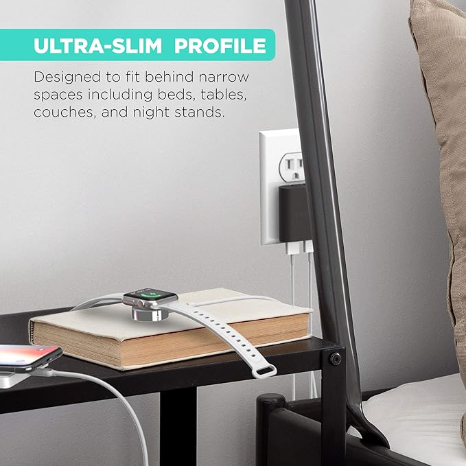 iHome 2-Port USB Wall Charger, AC Pro Multiport Plug Adapter, Phone Charging Block with Dual Ports, Flat Wall Adapter for Home & Travel