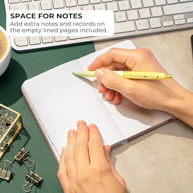 Clever Fox Password Book 2nd Edition Small – Pocket Password Keeper with Alphabetical Tabs – Internet Address Notebook & Login Details Organizer Journal – 3.5x5.6” (Rose Gold)