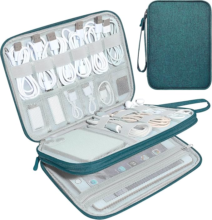 CILLA Electronics Organizer Travel, Travel Cord Organizer Case, Compact Electronics Accessories Bag for Cable, Cord, Charger, Phone
