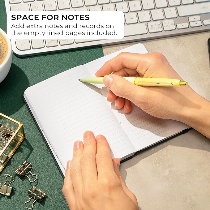 Clever Fox Password Book 2nd Edition Small – Pocket Password Keeper with Alphabetical Tabs – Internet Address Notebook & Login Details Organizer Journal – 3.5x5.6” (Black)