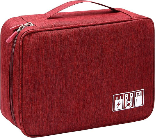 VOCUS Electronics Organizer Travel Cable Organizer Bag for Electronics Accessories, Portable Tech Carring Large Storage Case for Charger, Cord, Power Bank, Hardware