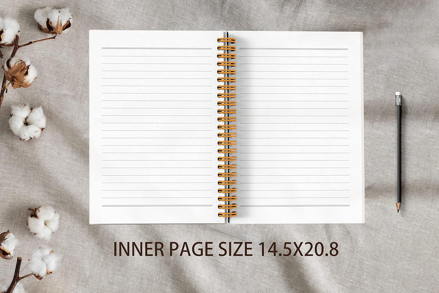 VNWEK Boho Notebook,Hardcover Spiral Notebooks 5.5×8.3 Inch,Aesthetic Notebook,Boho JournalGifts For Woman Man