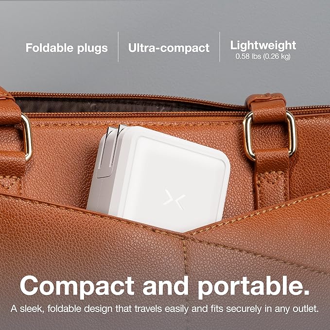 NOCO XGrid X100: 100W USB-C Charger – Dual Port GaN Power Adapter with PD 3.0, QC 4.0+, and PPS – Fast Charging with Smart Power Distribution – Foldable Wall Plug, UL Listed