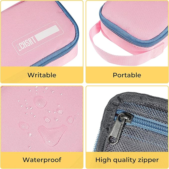 ECHSRT Large Pencil Case, Aesthetic Pen Pouch with Big Capacity, Minimalist Portable Stationery Bag with Handle for Office Organizer Aesthetic Pencil Cases