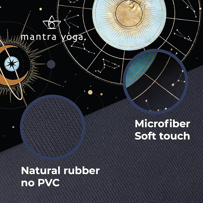 Mantra Yoga Travel PRO 1.5mm - Foldable Fitness & Exercise Mat with Bag | Lightweight, Compact & Eco-Friendly | Non-Slip & Washable | For All Types of Yoga | 72" L x 24" W | 2.6 lbs