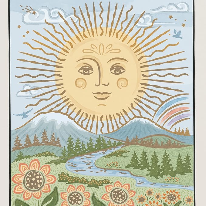 Minted Golden Sun Tarot Card Notebook, Writing Journal for Notes & Journaling, Durable Paper Cover, Modern, Colorful & Simple Spiral Bound Journal Notebook with 160 Lined Pages, 5.5" x 8.5"