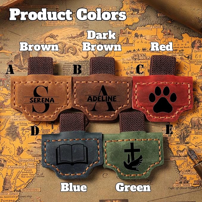 Custom Bygone Mark Bookmark with Pen Holder, Personalized Magnetic Leather Bookmarks, Magnetic Pen Holder Bookmark Best Gifts for Reading Women Book Lovers Travelers Notebook Accessories