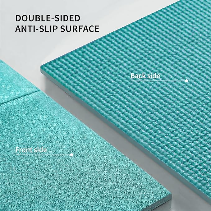 PROIRON Foldable Yoga Mat 0.24"/0.16" for Home Workout & Travel, Non Slip Travel Yoga Mats with Carry Bag, Packable Yoga Mat for Home Gym, Pilates, Fitness,Stretching