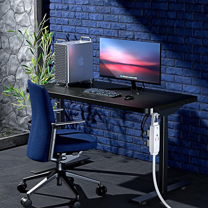 Maximm 360° Rotating Flat Plug Extension Cord with a Removable Hook, White Extension Cord 1 ft (16 Gauge) UL Certified