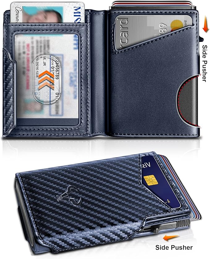 BULLIANT Men Airtag Wallet,Slim Front Pocket Wallet Money Clip for Men Gift 3.8"x2.7",Pop-up Access