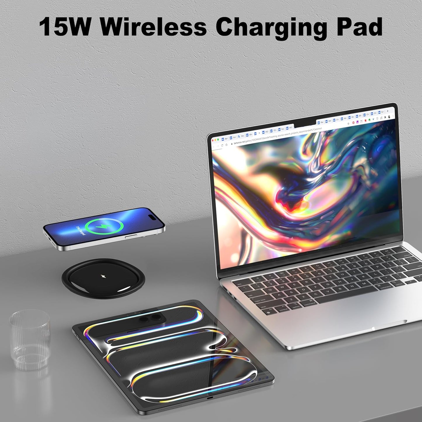 Jgstkcity Pop up Outlet for Countertop,65W USB C Fast Charging,15W Wireless Charger,13-in-1 Kitchen Island Electrical Power Station,4 USB,8 Outlets,15A Surge Protector,3.15'' Hole,ETL Listed,Black