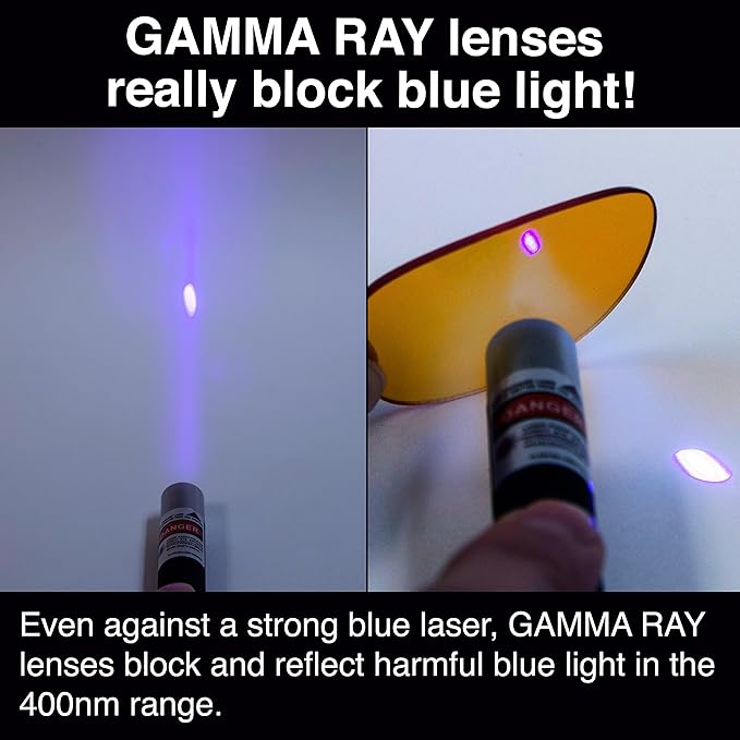 GAMMA RAY OPTICS Blue Light Blocking Glasses Orange Tint