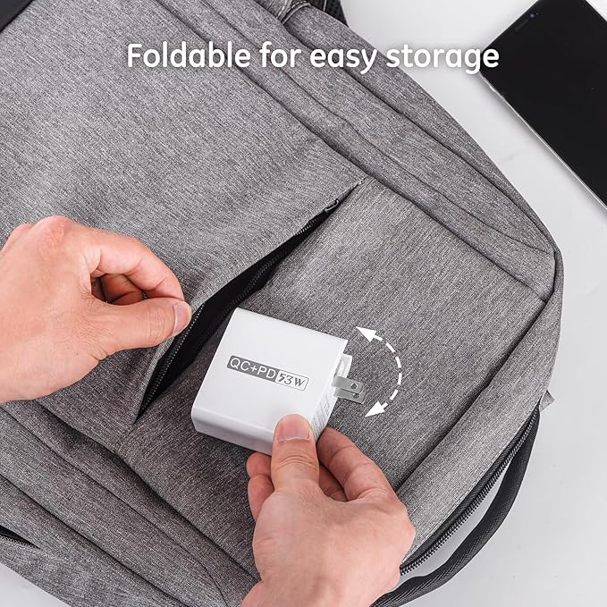 MaxLax 4-Port Desktop USB Charging Station,53W High-Speed Multi-Port USB Charger Hub for Smartphones, Tablets & Powered Devices