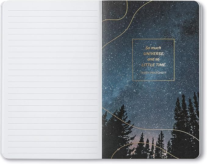 Compendium Softcover Journal - Look to the Stars – A Write Now Journal with 128 Lined Pages, 5”W x 8”H