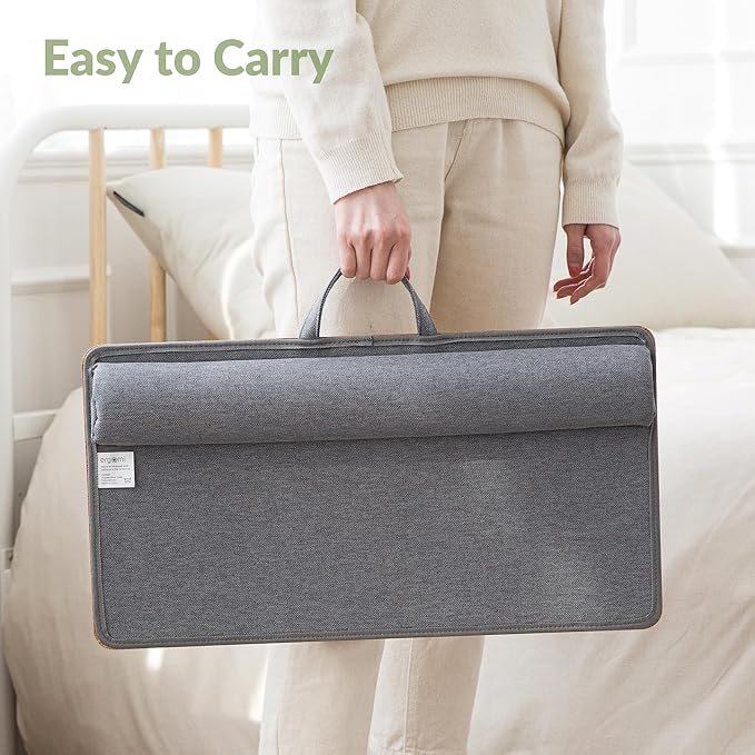 Lap Desk with Soft Cushion and Wrist Rest – Portable Laptop Desk for Bed, Couch & Home Office, Removable Mouse Pad & Anti-Slip Strip for 17 inch Laptop (Large, Wood Pattern)