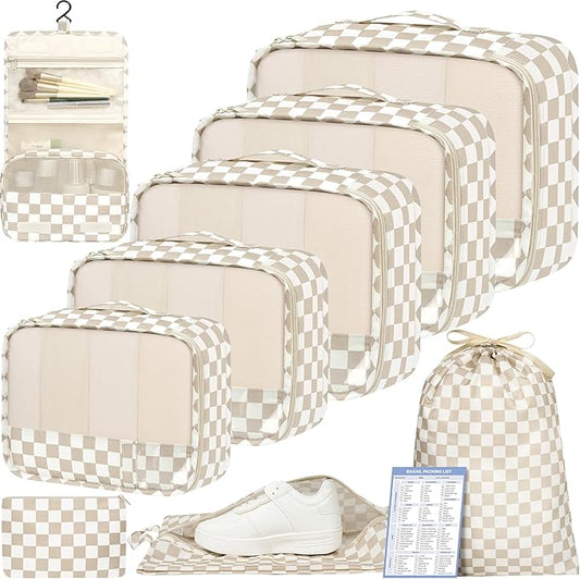 BAGAIL 9 Set Packing Cubes Luggage Packing Organizers for Travel Accessories