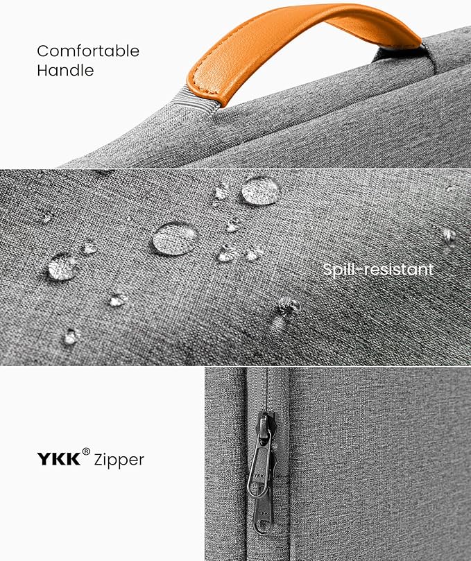 tomtoc 360 Protective Laptop Carrying Case for 2025 13-inch MacBook Air M4/A3240 M3/A3113 M2/A2681 M1/A2337, MacBook Pro M2/A2686 M1/A2337, iPad Pro M4 & iPad Air M3, Water-Resistant Laptop Bag