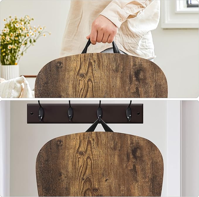 SONGMICS Lap Desk, Bed Tray, Laptop Table with Handle, Cushion, 12.6 x 15.7 x 3.1 Inches, Rustic Brown ULLD109B01