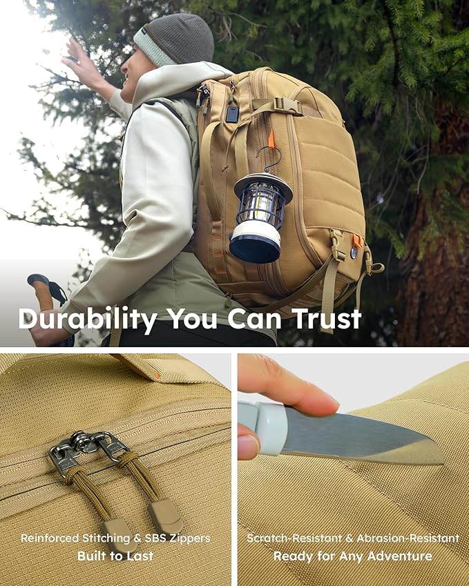 Tolaccea Carry on Travel Backpack, TSA Friendly Flight Approved Laptop Backpack Duffle Bag for Men Women with Dual Laptop Storage for 17.3", USB Charging Port, Business Rucksack 40L-50L Expandable