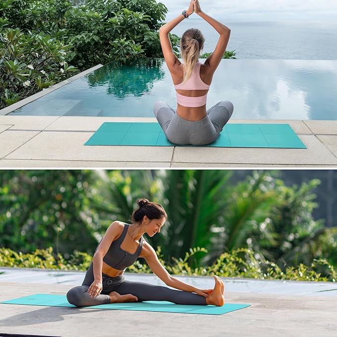 PROIRON Foldable Yoga Mat 0.24"/0.16" for Home Workout & Travel, Non Slip Travel Yoga Mats with Carry Bag, Packable Yoga Mat for Home Gym, Pilates, Fitness,Stretching