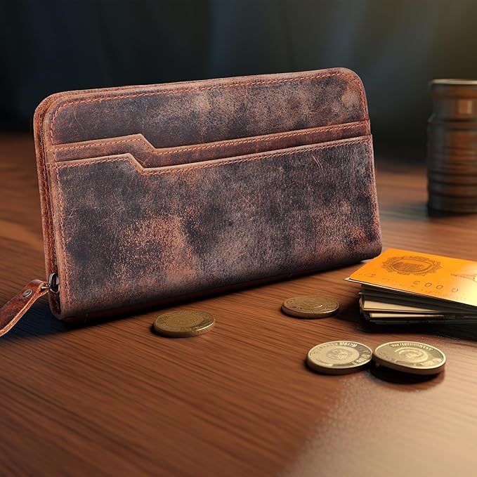 Travel Passport Holder with RFID Protection Leather Passport Wallet Case for Men & Women Secure Family Passport Cover with Wristlet Cruise Must-Have Accessories Document Organizer Case