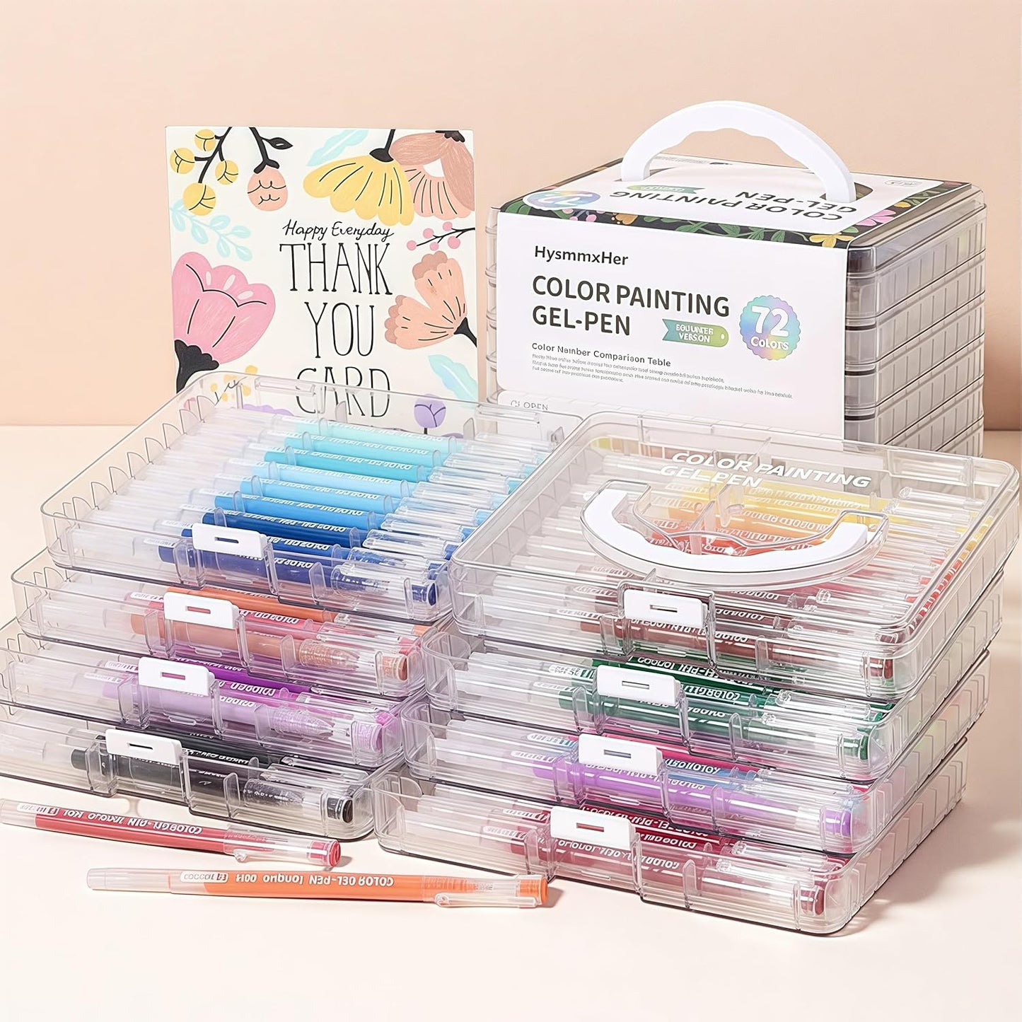 Colored Gel Pens Set, 0.6mm Fine Point for Black & White Paper, Cute Pens for Journaling, Adult Coloring Books, Bible, Drawing, Note Taking, School & Journaling Supplies (72 Advanced Colors)