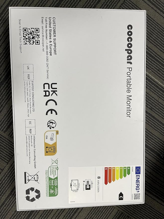 cocopar Portable Monitor 4K - 17.3 Inch UHD FreeSync HDR IPS 130% sRGB 3840x2160 Lightweight Eye Care Computer Display with Type-C mini DP HDMI for Xbox PS4/5 Laptop PC Mac, with Smart Case VESA