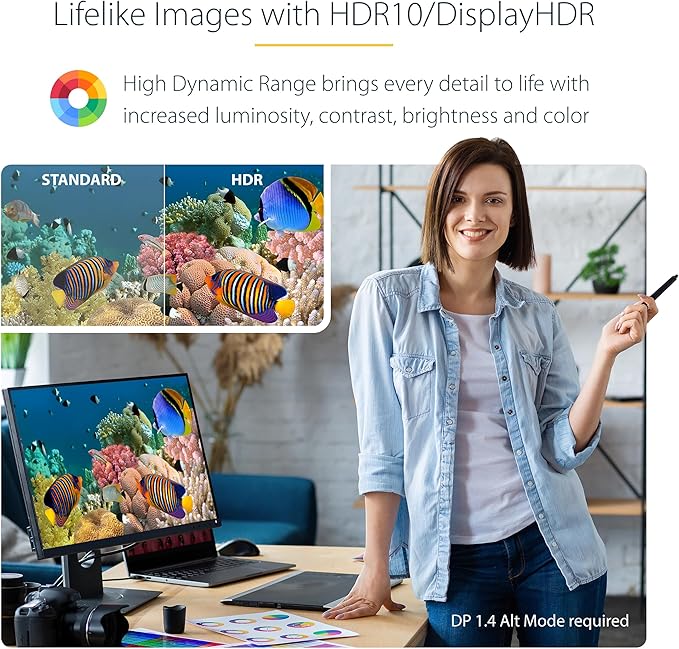 StarTech.com Compact USB C to Mini DisplayPort Adapter - 8K 60Hz/4K USB-C to mDP 1.4 Video Converter w/Keychain Ring - USB Type-C DP Alt Mode (HBR3 HDR DSC) to mDP Monitor - TB3 Compatible (CDP2MDPFC)