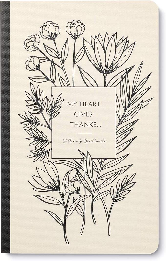 Compendium Softcover Journal - My heart gives thanks… – A Write Now Journal with 128 Lined Pages, 5″W x 8″H