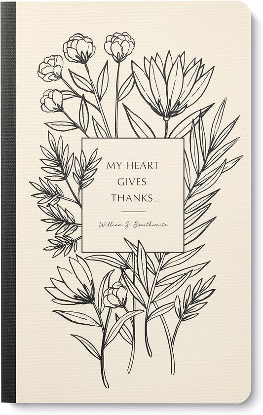 Compendium Softcover Journal - My heart gives thanks… – A Write Now Journal with 128 Lined Pages, 5″W x 8″H
