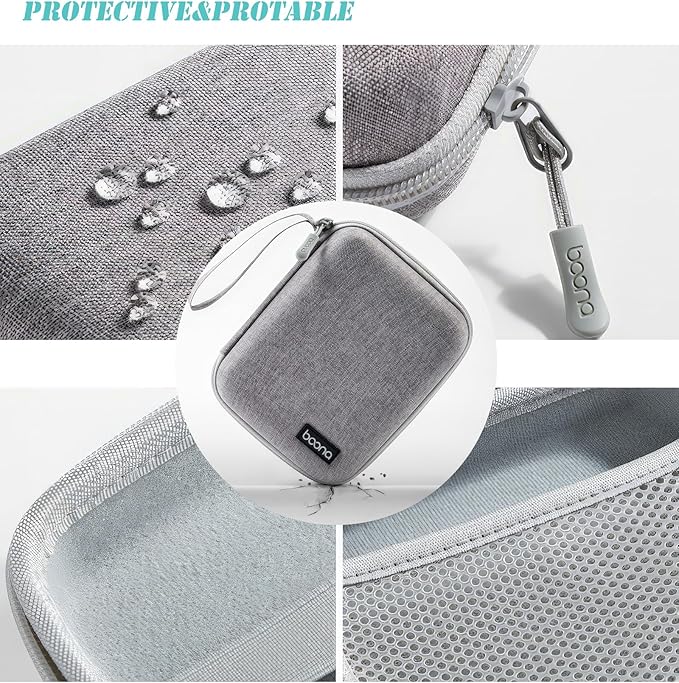 Charger Case for MacBook, Small Charger Organizer, Portable Pouch Travel Storage for Laptop Accessories, Waterproof for Magic Mouse, Power Bank,Charging Cords (Black)…